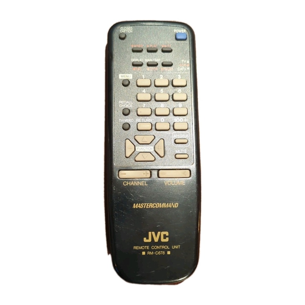JVC RM-C678 TV VCR MasterCommand‎ Remote Control Tested OEM Replacement